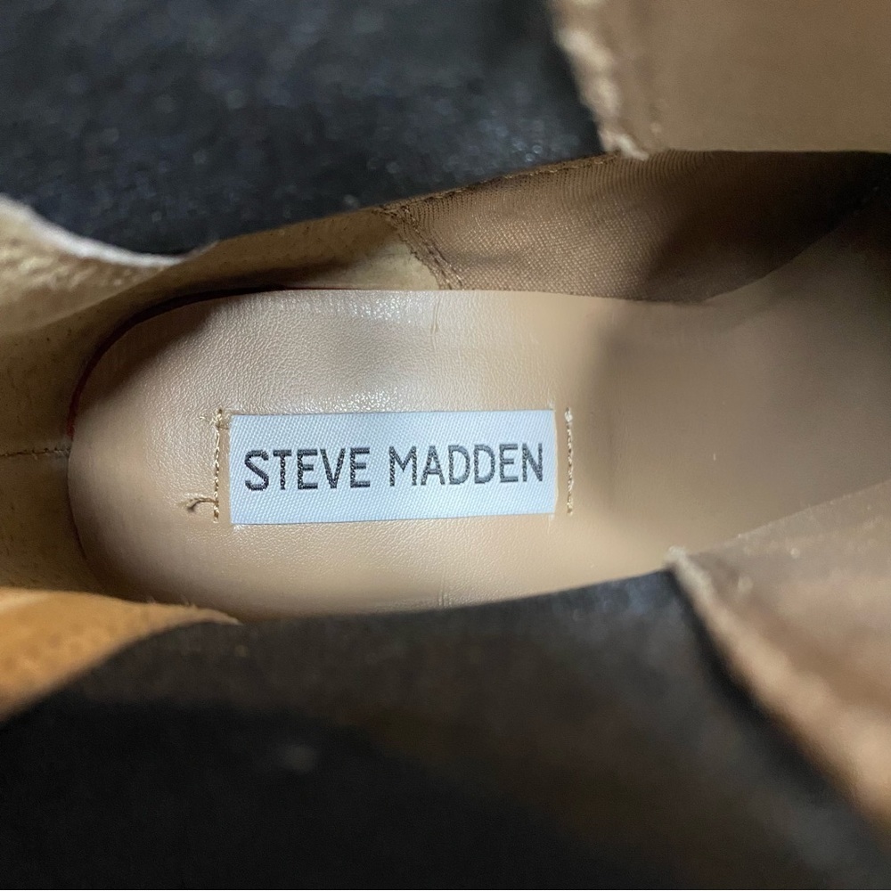 Steve Madden Rhiannon Cognac Suede Chelsea Bootie 7M - Picture 12 of 14